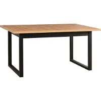 LeafDesign Esstisch Ikon 3 ausziehbar, Schwarz, rechteckig, 140-180x80x78 cm