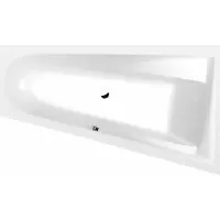 Hak Handelsagentur Koch CHIQUITA R asymmetrische Badewanne 170x100x45cm, weiß