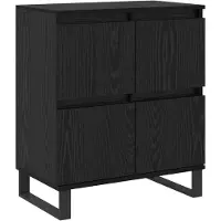 vidaXL Sideboard Schwarz Eichen-Optik 60 x 35 x 70 cm