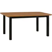 LeafDesign Ausziehbarer Esstisch Wenus 2, 140-180 cm Länge, 80 cm Breite, 76 cm Höhe, schwarz/Eiche