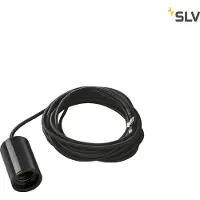 SLV 132690 FITU Pendelleuchte A60 rund schwarz 5m Kabel mit offenem Kabelende max. 60W
