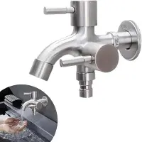 OEM Universal rohrlose Armatur mit doppeltem Sprühkopf aus Edelstahl, 30 cm (12 Zoll), für Waschmaschinen, Gärten und Badezimmer.