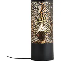 Marrakesch Orient & Mediterran Interior Tischlampe Verdure mit E27-Fassung, für stimmungsvolles Licht, in Schwarz 34 cm