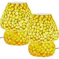 Marrakesch Orient & Mediterran Interior 2er Set Boho Deko Nachttischlampe Nachttischlampe Mosaik Leuchte Lampe
