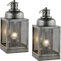 Marrakesch Orient & Mediterran Interior 2er-Set Tischleuchten Ceed aus Metall E27 Handarbeit für den Nachttisch 35 cm