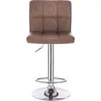 Dripio Barhocker Buddy - Mit hoher Rückenlehne - Ergonomische Barstühle - Sitzhöhe 60-82cm - Braun - 1er Set - Küche und Bar