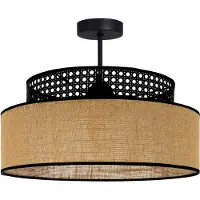 FKL DESIGN Home Deco Deckenlampe Braun Schwarz Beleuchtung Deckenleuchte aus Serie BE110-D-SB2 (Braun, Schwarz)