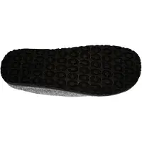 Fischer Markenschuh Fischer Herren Hausschuh Filz Pantoffel Leder Fußbett Helge 0924, Größe:43 EU, Farbe:Grau