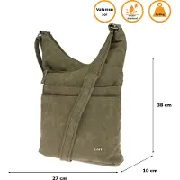 Christian Wippermann große Damen Tasche Umhängetasche Beuteltasche Handtasche Crossover Leder Optik Grün