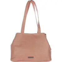 Christian Wippermann Große Damen Tasche Schultertasche Umhängetasche Crossover Bag Leder Optik Handtasche Rosa