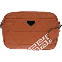 Christian Wippermann Kleine Damen Tasche Schultertasche Umhängetasche Henkeltasche Leder Optik Bag Braun