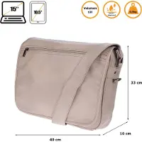 Christian Wippermann Laptop Umhängetasche Business Messenger Bag Notebook Tasche Schwarz Herren UNI
