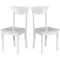 LeafDesign Esszimmerstuhl 2 x "Hugo 3 D", weiss