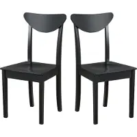LeafDesign Esszimmerstuhl 2 x "Hugo 3 D", schwarz