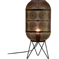 Marrakesch Orient & Mediterran Interior Tischlampe Sankos mit E27-Fassung, für stimmungsvolles Licht, in Schwarz 45 cm