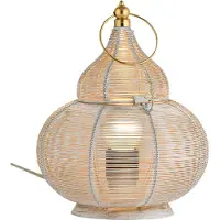 Marrakesch Orient & Mediterran Interior Tischlampe Tamara im Boho-Stil, mit E27-Fassung, für stimmungsvolles Licht 25 cm