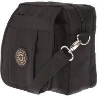 Christian Wippermann Kleine Damen Herren Umhängetasche Tasche Crossover Bag Nylon Schultertasche City Schwarz