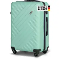 Xonic Design Reisekoffer mit Rollen 360° - ABS Hartschalen-Koffer Trolley mit Zahlenschloss in Handgepäck M-L-XL-Set (Mintgrün, XL)