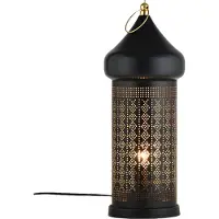 Marrakesch Orient & Mediterran Interior Tischlampe Tangis mit E27-Fassung, für stimmungsvolles Licht, in Schwarz 45 cm