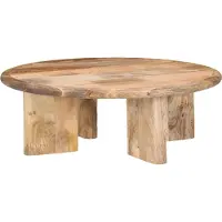 Marrakesch Orient & Mediterran Interior Couchtisch "Absa" aus Mangoholz, als praktische Ablagefläche, in Braun, 80 cm