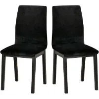 LeafDesign Esszimmerstuhl 2 x "LUNA 1", schwarz, kronos 7