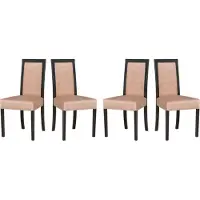 LeafDesign Esszimmerstuhl - Set 4x Roma 3, schwarz, zetta 292