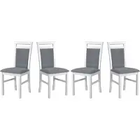 LeafDesign Esszimmerstuhl - Set 4x MILANO 5 weiss, Soro 90