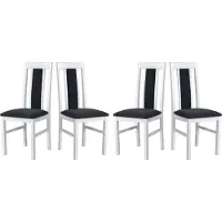 LeafDesign Esszimmerstuhl - Set 4x Nilo 2, weiss,Hygge 96