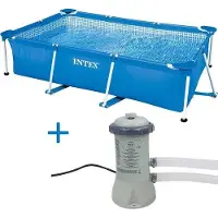 OEM Schwimmbecken Metallrahmenpool 300x200x75 cm + 12V-Filterpumpe