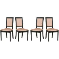 LeafDesign Esszimmerstuhl - Set 4x Roma 13 schwarz, zetta 292