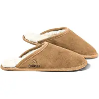 Fellhof Trendy Uni Lammfell-Pantoffel Beige (Natur), 3201-NAT - Gr. 48-49