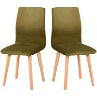 LeafDesign Esszimmerstuhl 2 x "LUNA 2", natür buche