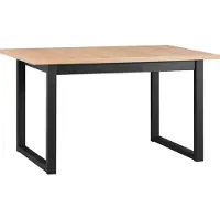 LeafDesign Esstisch Ikon 3 M, 140x80 cm, Höhe 79 cm, Schwarz Sonoma, ABS-Kante, Buchenholz Metall Laminat
