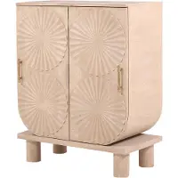 Marrakesch Orient & Mediterran Interior Marrakesch: Moderner Deko-Kommode mit Holztüren, 95 cm | Art-Déco-Sideboard "Adelmo" für stilvolle Aufbewahrung und Boho-Dekoration im Wohn- und Schlafzimmer