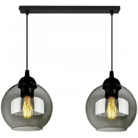 FKL DESIGN Home Deco Deckenlampe Pendellampe Kugel Schwarz Grau Weiß (N100-BZ2)