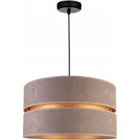 FKL DESIGN Home Deco Hängelampe Pendellampe Grau Beleuchtung 1-flamming E27 Hängeleuchte Pendelleuchte aus Serie N134 (N134-G)