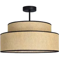 FKL DESIGN Home Deco Deckenlampe Braun Schwarz Beleuchtung Deckenleuchte aus Serie BE110-D-BSB (Braun, Schwarz)