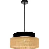 FKL DESIGN Home Deco Hängelampe Braun Schwarz Beleuchtung Hängeleuchte aus Serie BE110-H-SB1 (Braun, Schwarz)