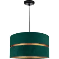 FKL DESIGN Home Deco Hängelampe Pendellampe Dunkelgrün Beleuchtung 1-flamming E27 Hängeleuchte Pendelleuchte aus Serie N134 (N134-DG)