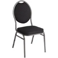 Bolero Bankettstühle mit ovaler Rückenlehne in schwarz 4 Stück