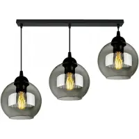 FKL DESIGN Home Deco Deckenlampe Pendellampe Kugel Schwarz Grau Weiß (N100-BZ3)