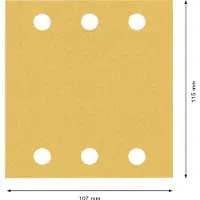 Bosch EXPERT C470 Schleifblatt, 115x107mm, K120, 6 Löcher, 10-tlg.