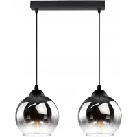 FKL DESIGN Home Deco Deckenlampe Pendellampe Kugel Schwarz Kupfer Transparent