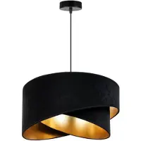 FKL DESIGN Home Deco Hängelampe Pendellampe Lampenschirm aus Kunststoff Schwarz Esszimmerlampe, Wohnzimmer, Küchenlampe aus Serie N2355 (N2355-S)