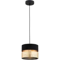 FKL DESIGN Home Deco Hängelampe Hängeleuchte Schwarz 1-flammig E27 Kunststoff Lampenshirm Lampe aus Serie N450 (Z1)