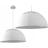 FKL DESIGN Home Deco FKL Hängeleuchte Küchenlampe Hängelampe Grau Weiß Schwarz (Muster 2, Weiß)