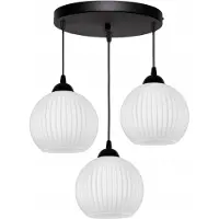 FKL DESIGN Home Deco FKL DESIGN Deckenlampe Deckenleuchte E27 Kugel aus Weiß Glas Serie N899 (ER3)