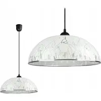 FKL DESIGN Home Deco FKL Hängeleuchte Küchenlampe Hängelampe Pendelleuchte Küche Modern D37cm Kunststoff Grau Weiß