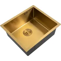OEM Edelstahlspüle, leichter Luxus-Stil, quadratisches Schalen-Design, Gold
