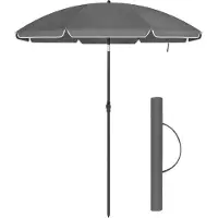 OEM Windbeständiger Strandsonnenschirm mit mechanischem Drehmechanismus - UV-schützender Strandsonnenschirm - Schatten auf dem Strand - Strandtag - Vakanz am Meer - Windfest Strandsonnenschirm